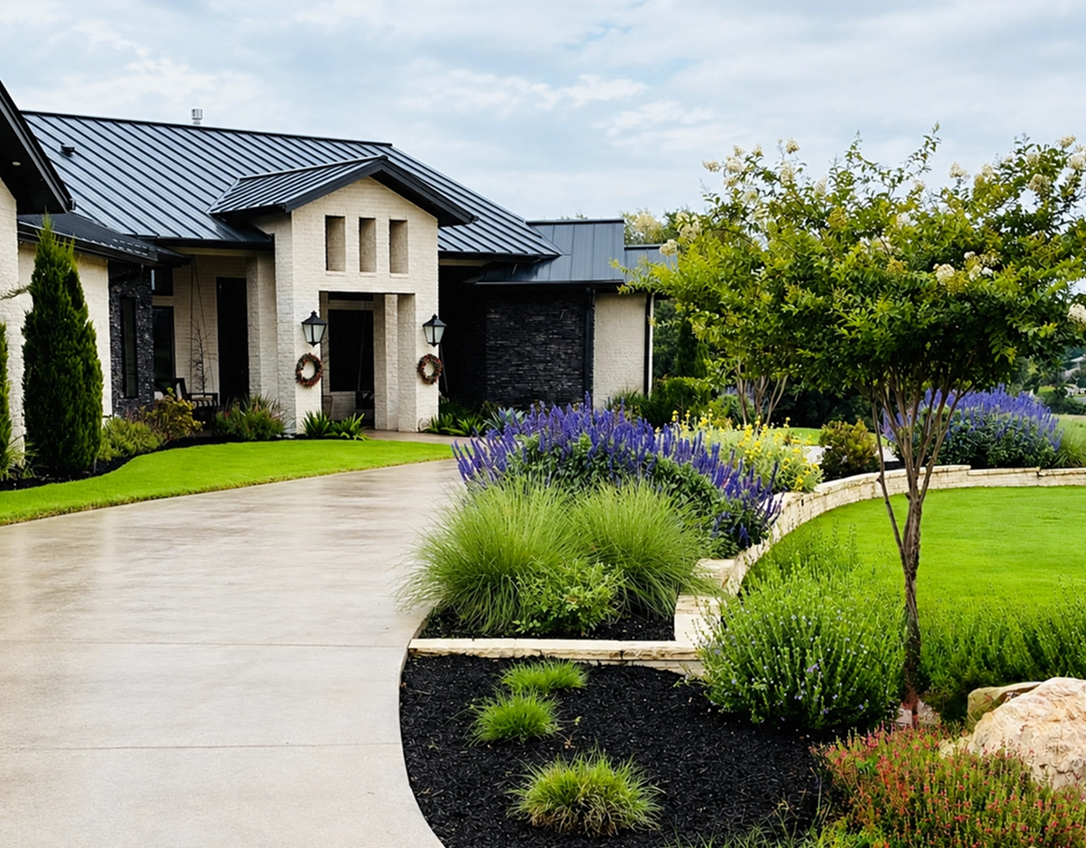 Completed front yard landscape