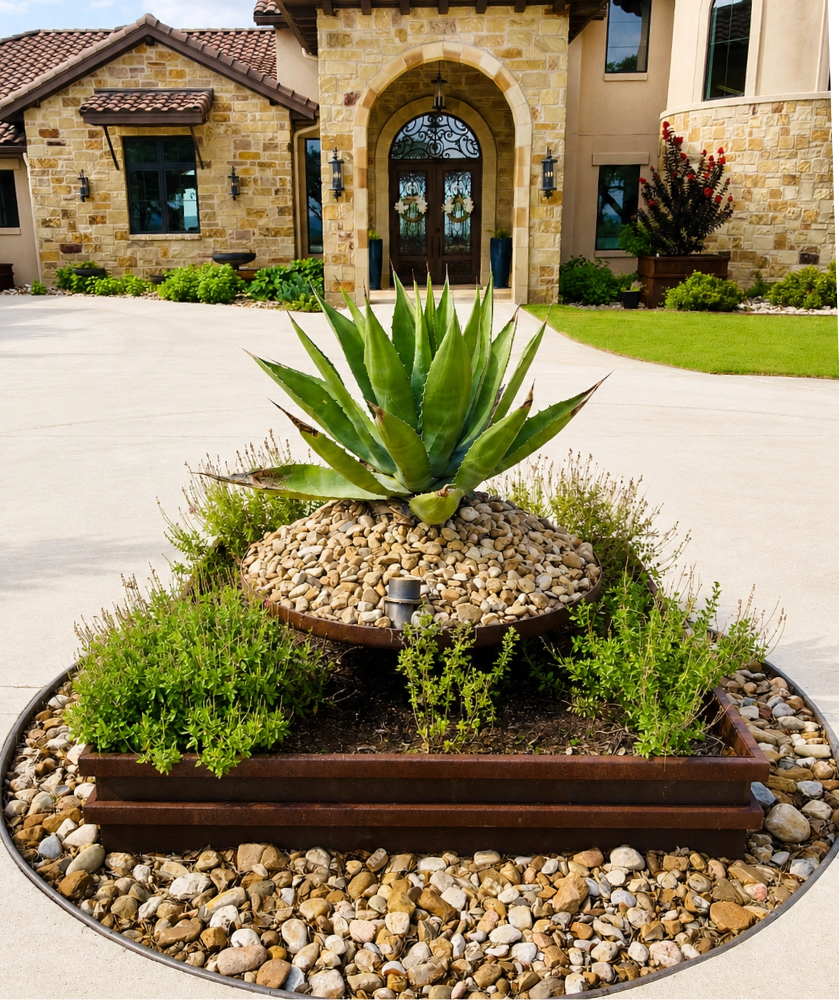 Agave landscape feature