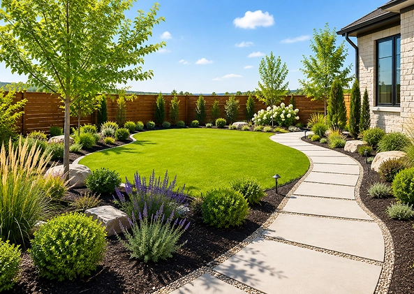 Professionally designed residential landscape
